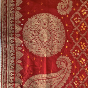 Traditional Bridal Saubhagyavati Bandhej Dupatta