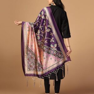 Digital Printted Floral Silk Dupatta