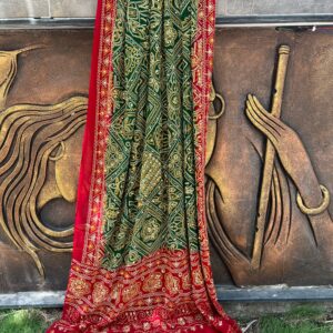 Multicoloured Red Vintage Georgette Dupatta