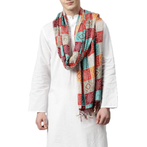 Cotton Woven Printed Dupatta for Men