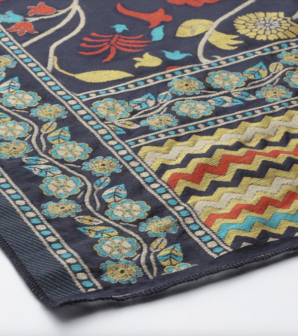 Men Woven Printed Design Silk Zari Dupatta - Image 4
