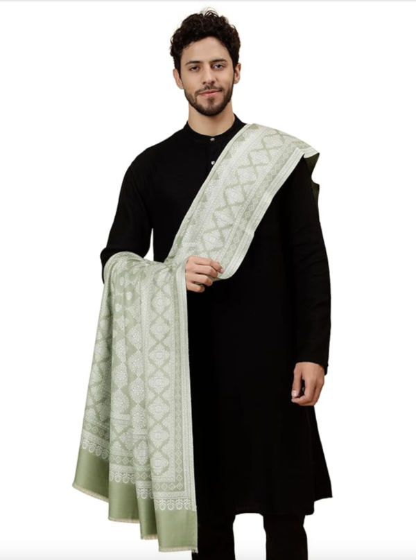 Men Ethnic Shawl/Stole Woven Silk Dupatta - Image 2