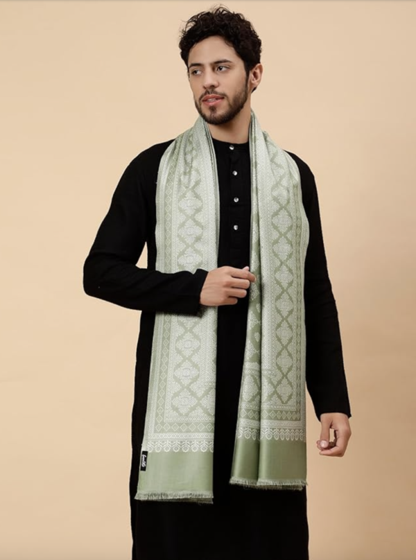Men Ethnic Shawl/Stole Woven Silk Dupatta - Image 4