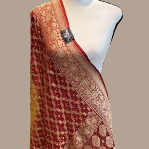 Georgette Banarasi Bandhej Handloom Marwadi Dupatta